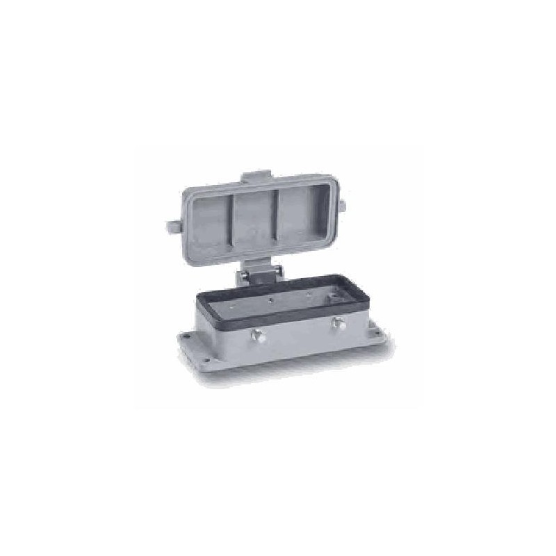 Embase encastrée 16B, Aluminium moulé sous pression, Alliage de zinc moulé, IP65, Sortie basse
